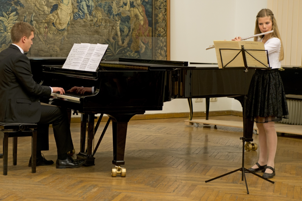 Iris und Felix beim Preisträgerkonzert 2016.  Foto: Günter Ludwig, Augsburg